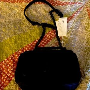 NWT Tory Burch Willa Matte black quilted shoulder bag